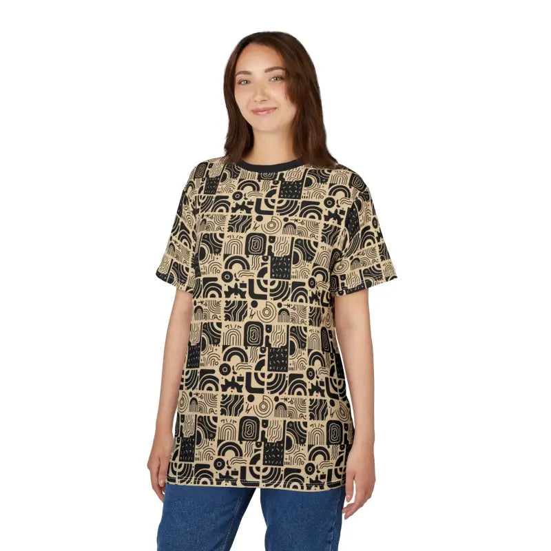 Abstract Lines Unisex Tee - Light Fabric Casual Wardrobe - DipaliZ