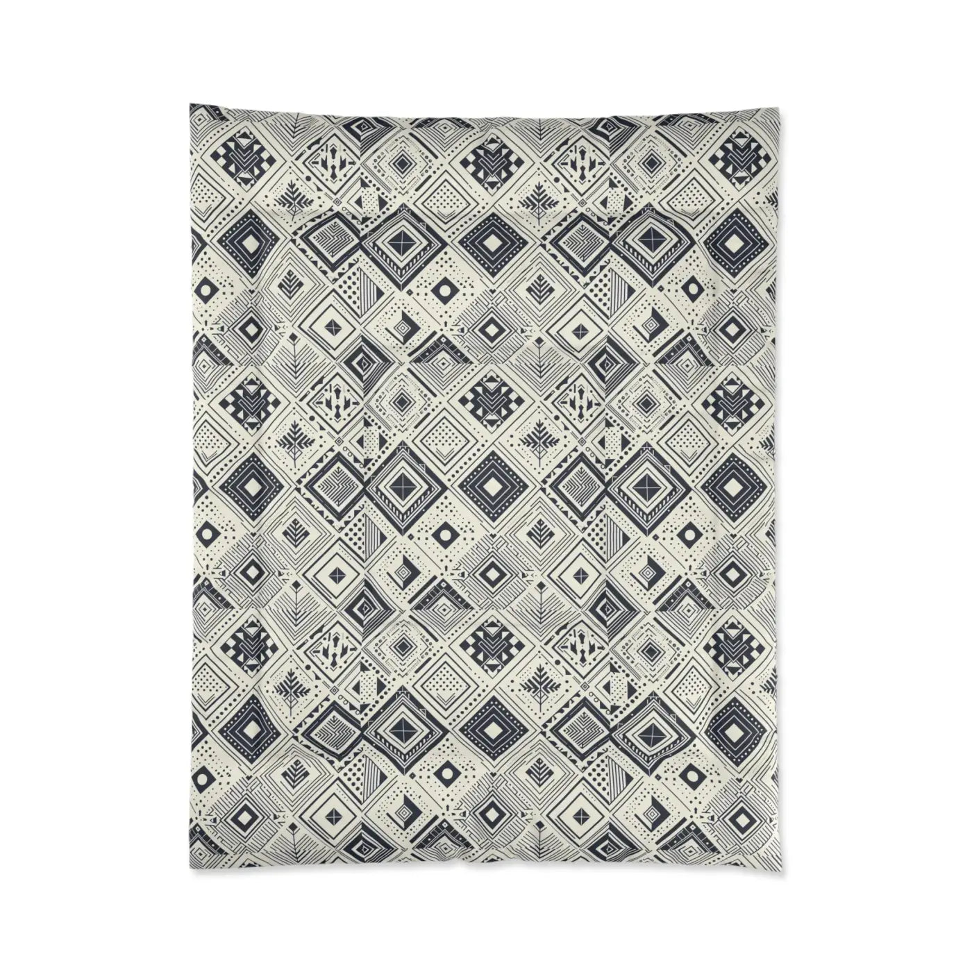 Monochrome Geometric Comforter - One-Sided Print - DipaliZ