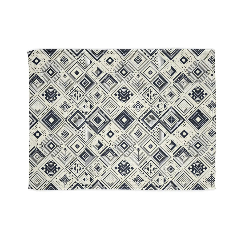 Soft Polyester Blanket - Monochrome Geometric Pattern - DipaliZ