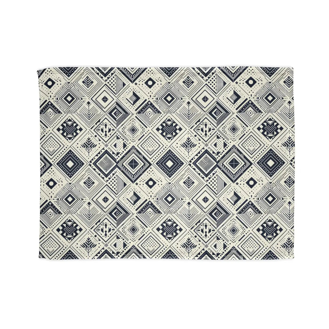 Soft Polyester Blanket - Monochrome Geometric Pattern - DipaliZ
