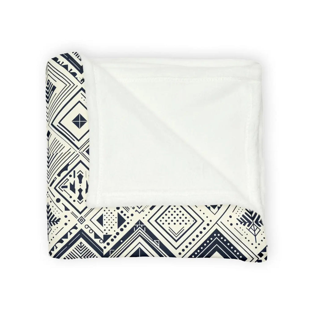 Soft Polyester Blanket - Monochrome Geometric Pattern - DipaliZ