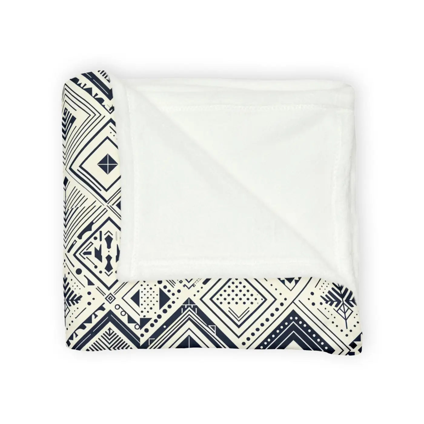 Soft Polyester Blanket - Monochrome Geometric Pattern - DipaliZ