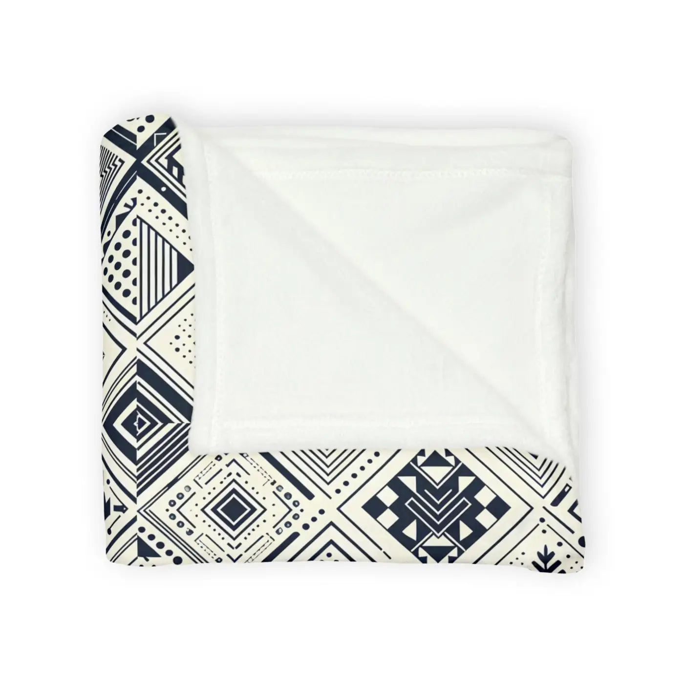 Soft Polyester Blanket - Monochrome Geometric Pattern - DipaliZ