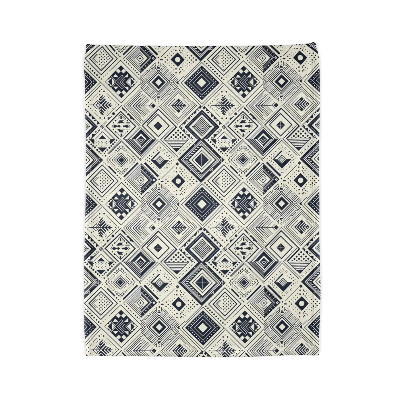 Soft Polyester Blanket - Monochrome Geometric Pattern - DipaliZ