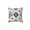 Monochrome Geometric Polyester Pillow - Square Spun Design - DipaliZ