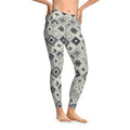 Geometric Stretchy Leggings - Monochrome Active Wear - DipaliZ