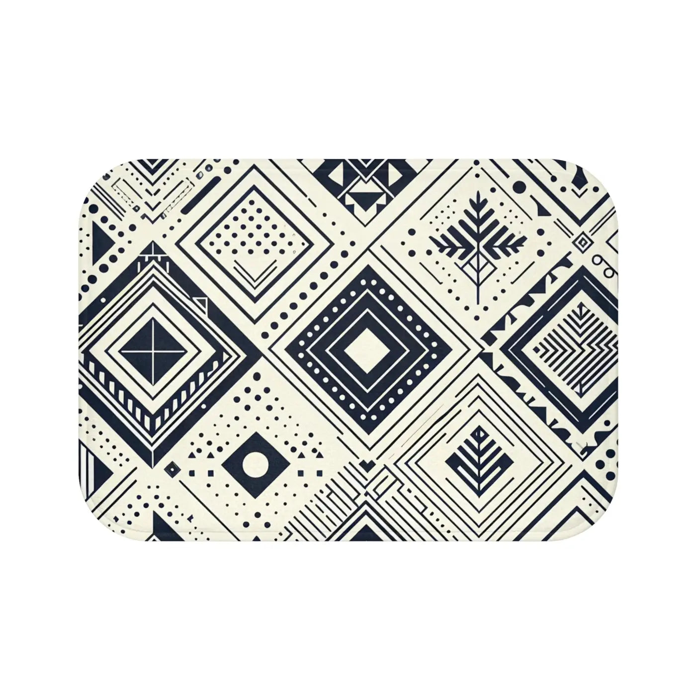 Geometrical Pattern Bath Mat - Anti-Slip Backing Ensures Safety - DipaliZ