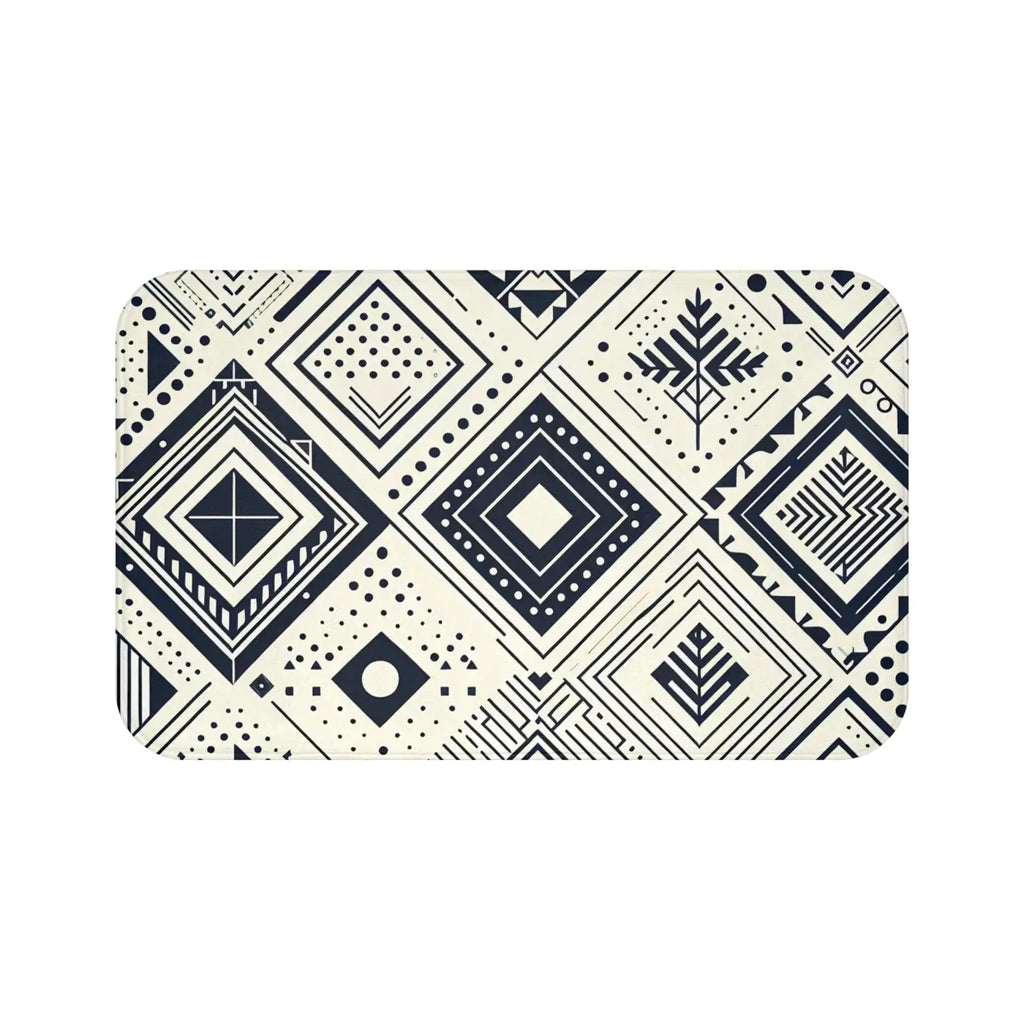 Geometrical Pattern Bath Mat - Anti-Slip Backing Ensures Safety - DipaliZ