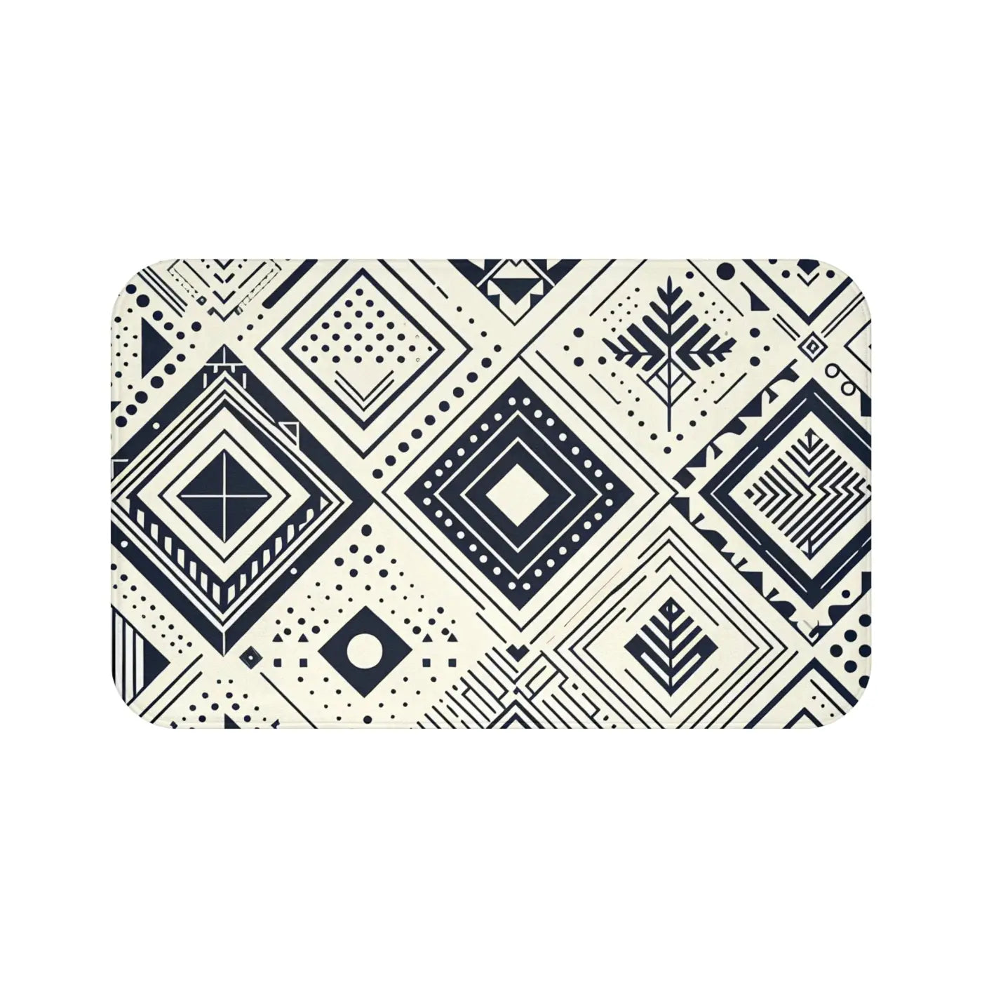 Geometrical Pattern Bath Mat - Anti-Slip Backing Ensures Safety - DipaliZ
