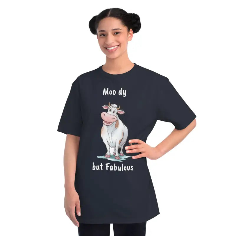 Organic Bliss Cow Tee - Sustainable Comfort Style - DipaliZ