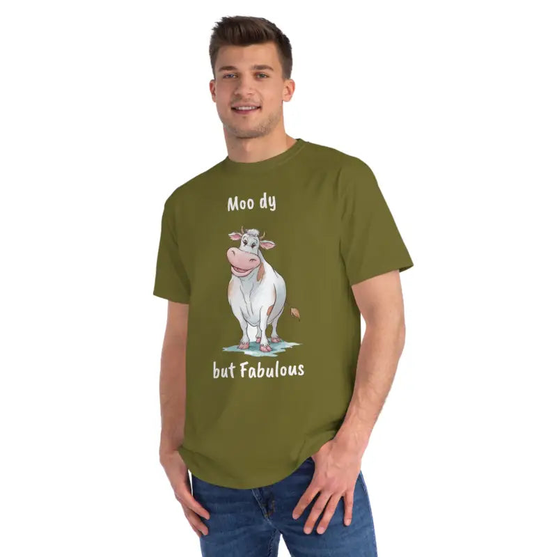 Organic Bliss Cow Tee - Sustainable Comfort Style - DipaliZ