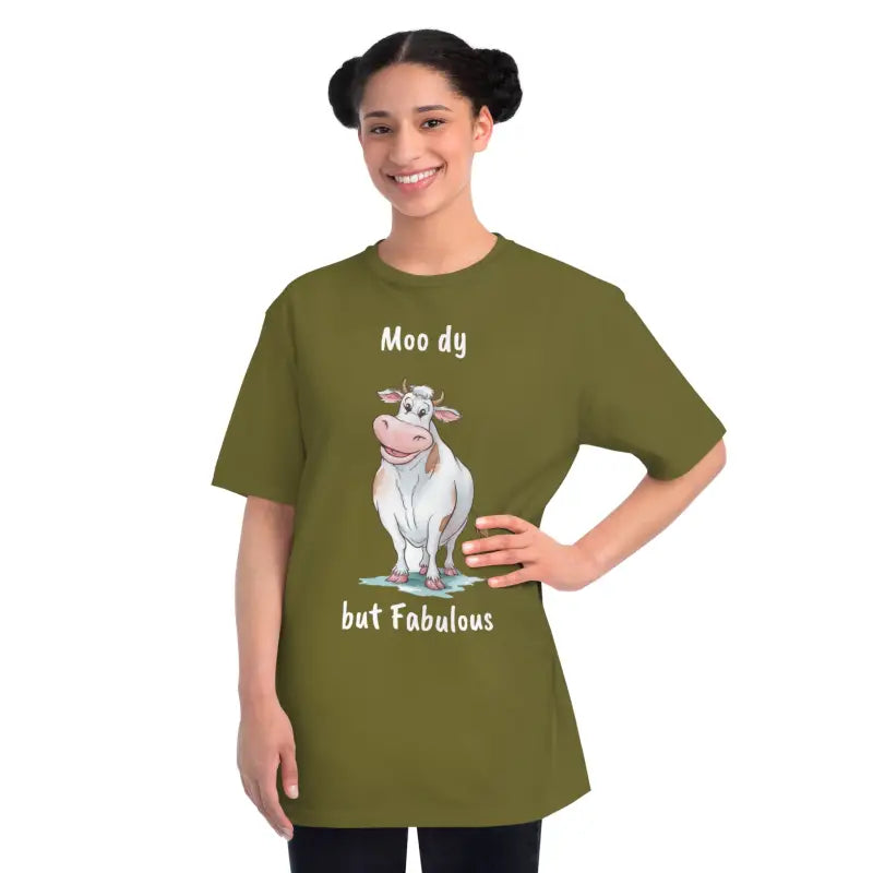 Organic Bliss Cow Tee - Sustainable Comfort Style - DipaliZ