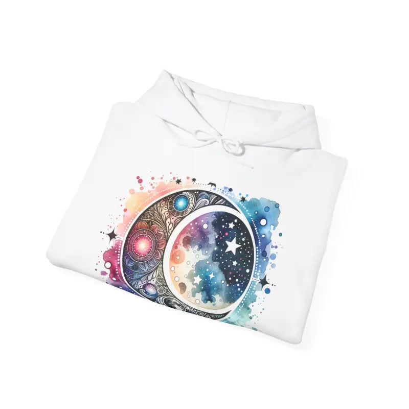 Moon Phases Hooded Sweatshirt - Stars Design - DipaliZ