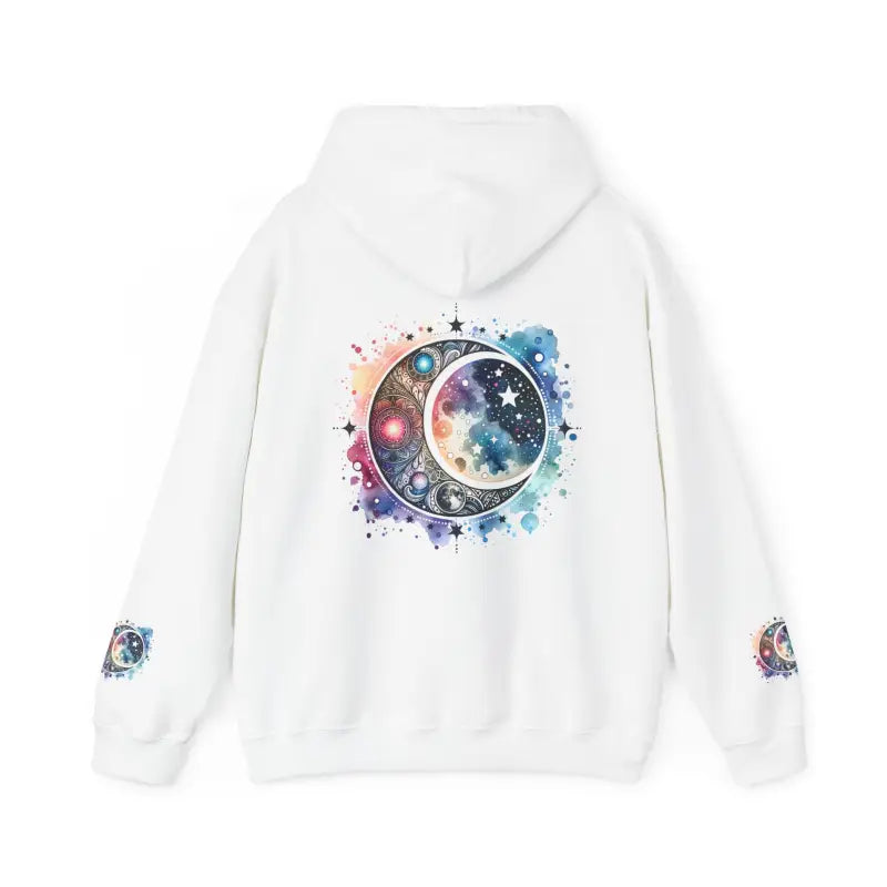 Moon Phases Hooded Sweatshirt - Stars Design - DipaliZ