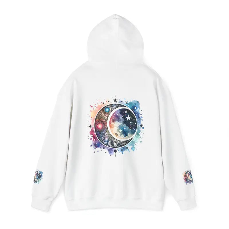 Moon Phases Hooded Sweatshirt - Stars Design - DipaliZ