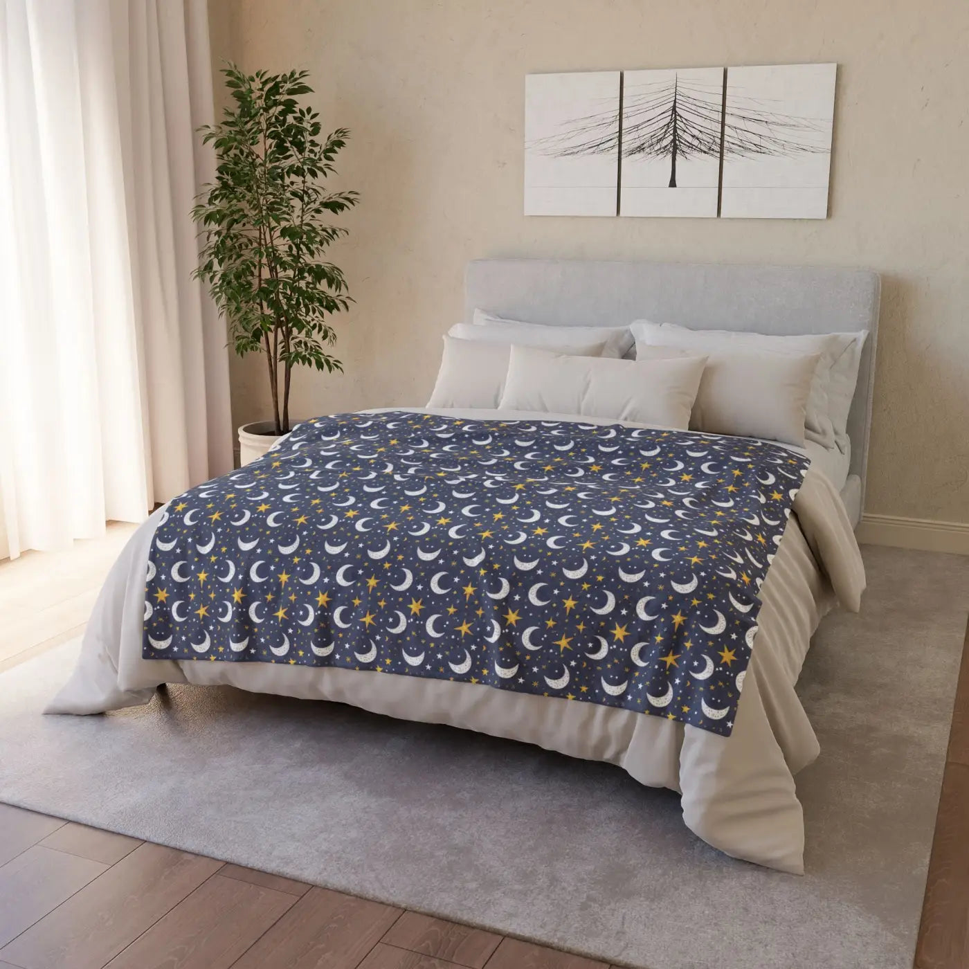 Soft Polyester Blanket - Cozy Stary Night Design - DipaliZ