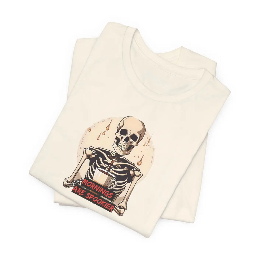Skeleton Coffee Tee - Spooky Halloween Unisex Shirt - DipaliZ