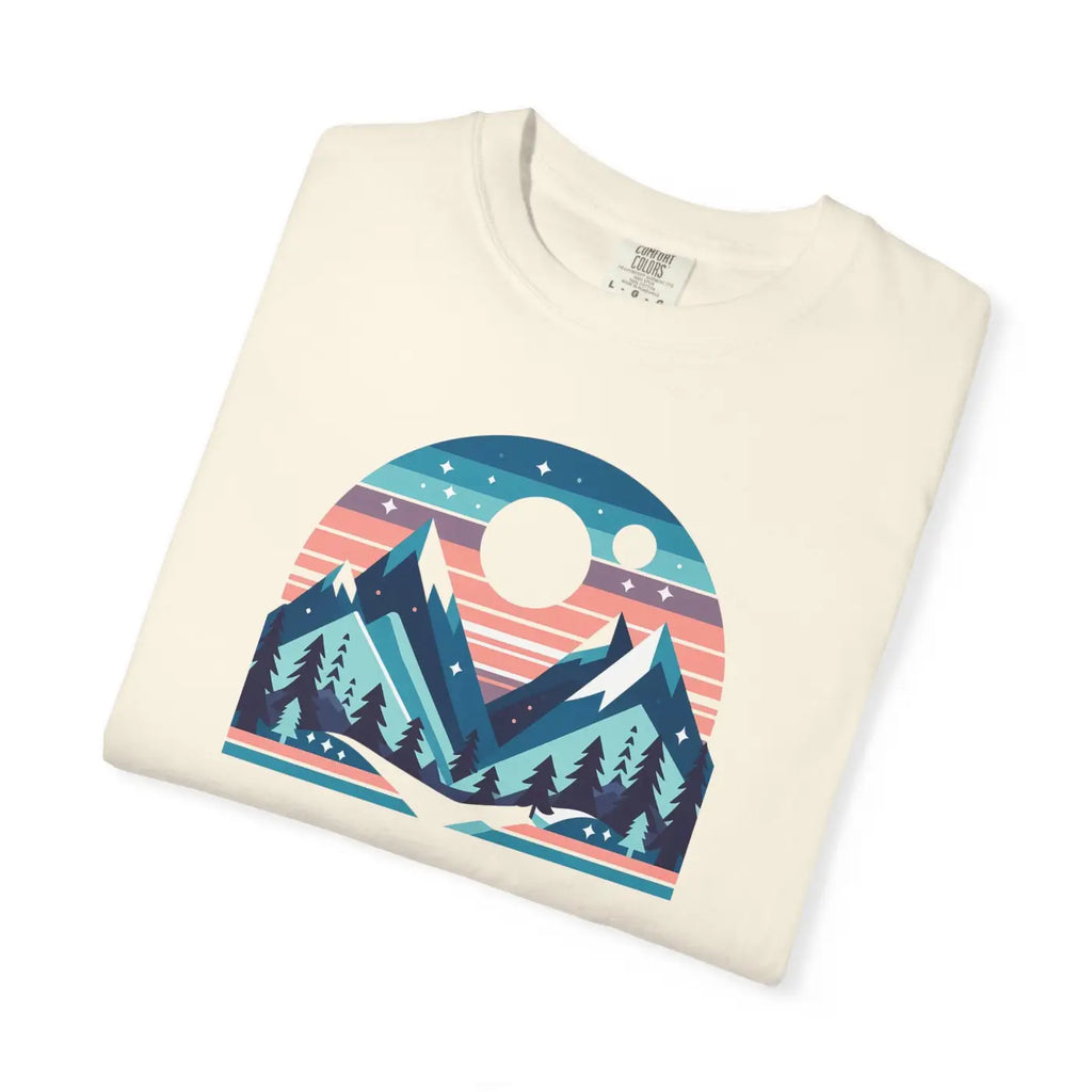 Unisex Garment-Dyed T-Shirt - Mountain Travel Design - DipaliZ