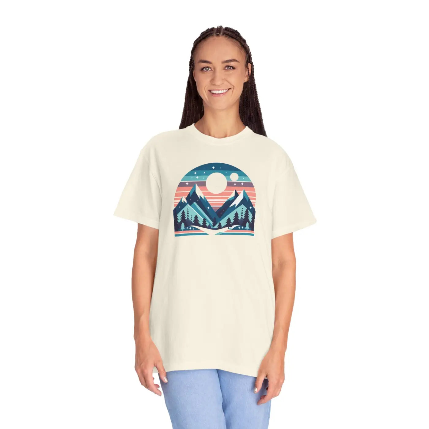 Unisex Garment-Dyed T-Shirt - Mountain Travel Design - DipaliZ