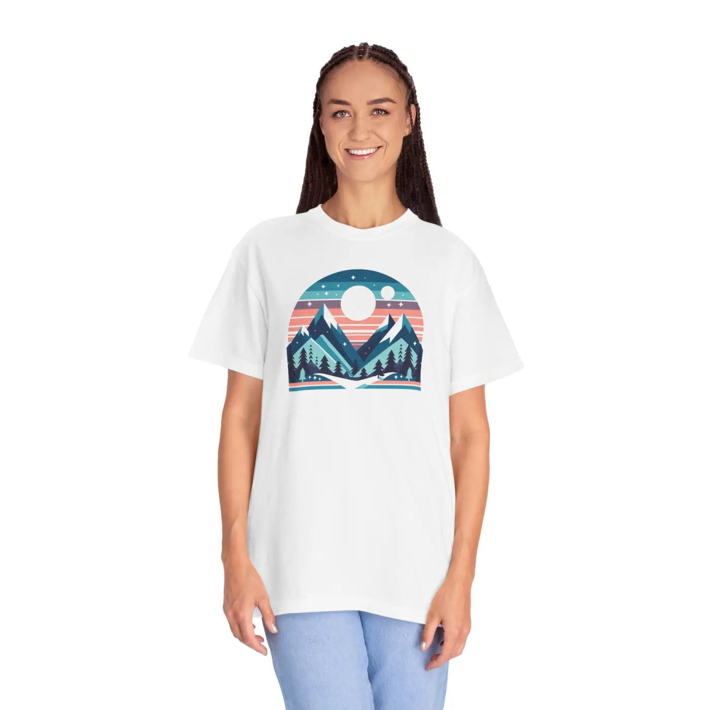 Unisex Garment-Dyed T-Shirt - Mountain Travel Design - DipaliZ