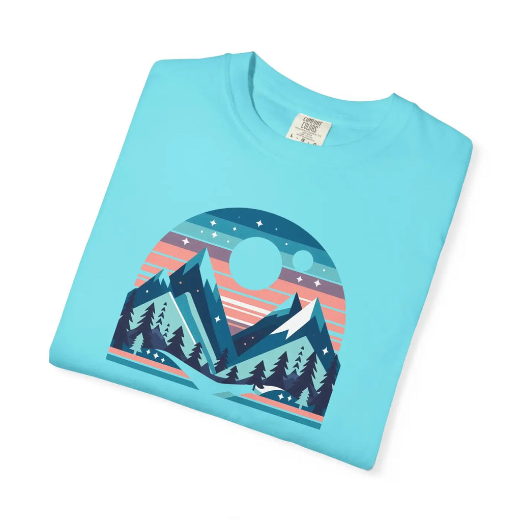 Unisex Garment-Dyed T-Shirt - Mountain Travel Design - DipaliZ