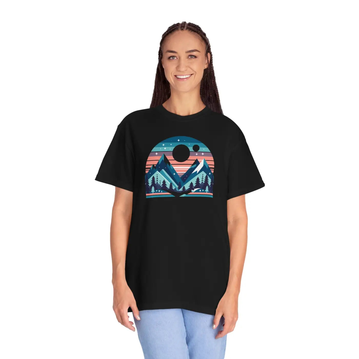 Unisex Garment-Dyed T-Shirt - Mountain Travel Design - DipaliZ