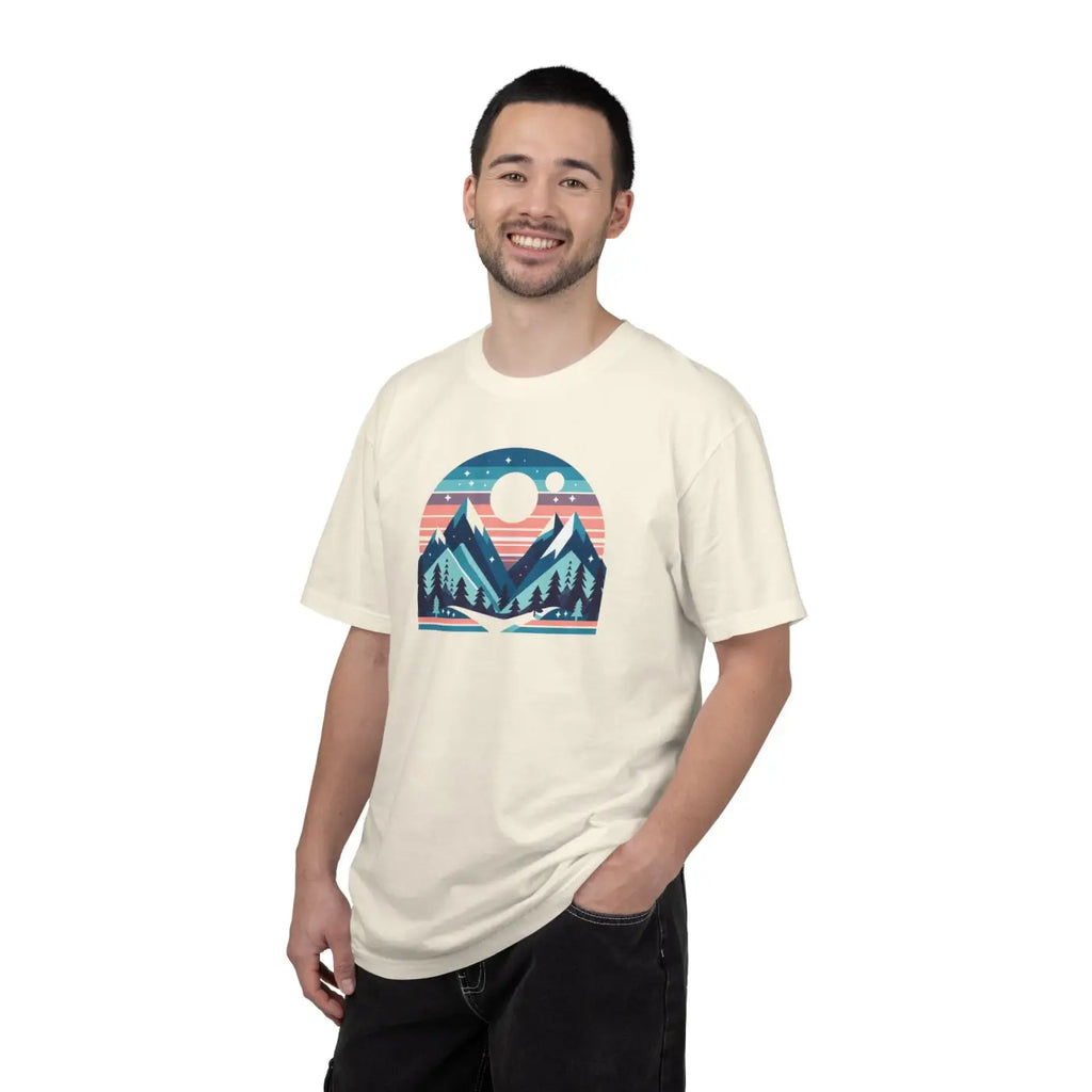 Unisex Garment-Dyed T-Shirt - Mountain Travel Design - DipaliZ