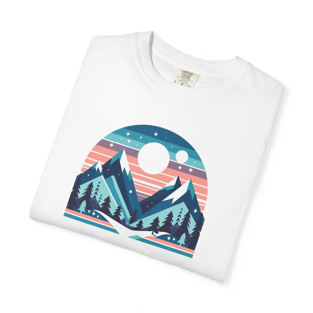 Unisex Garment-Dyed T-Shirt - Mountain Travel Design - DipaliZ