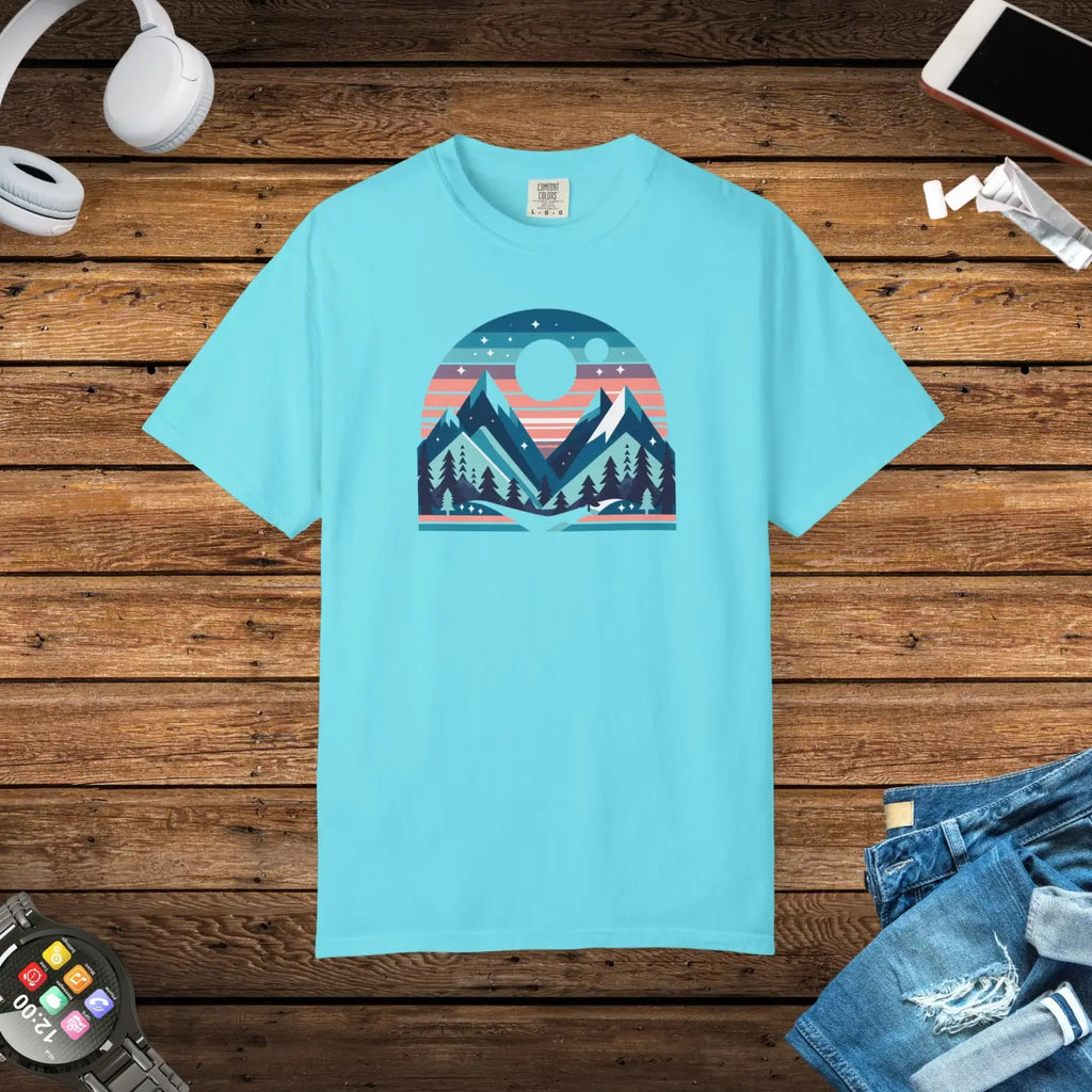 Unisex Garment-Dyed T-Shirt - Mountain Travel Design - DipaliZ