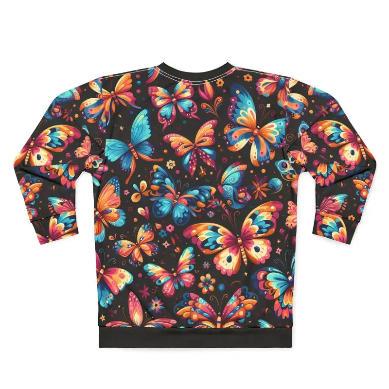 Multi Colored Butterflies Sweatshirt - Unisex AOP Design - DipaliZ