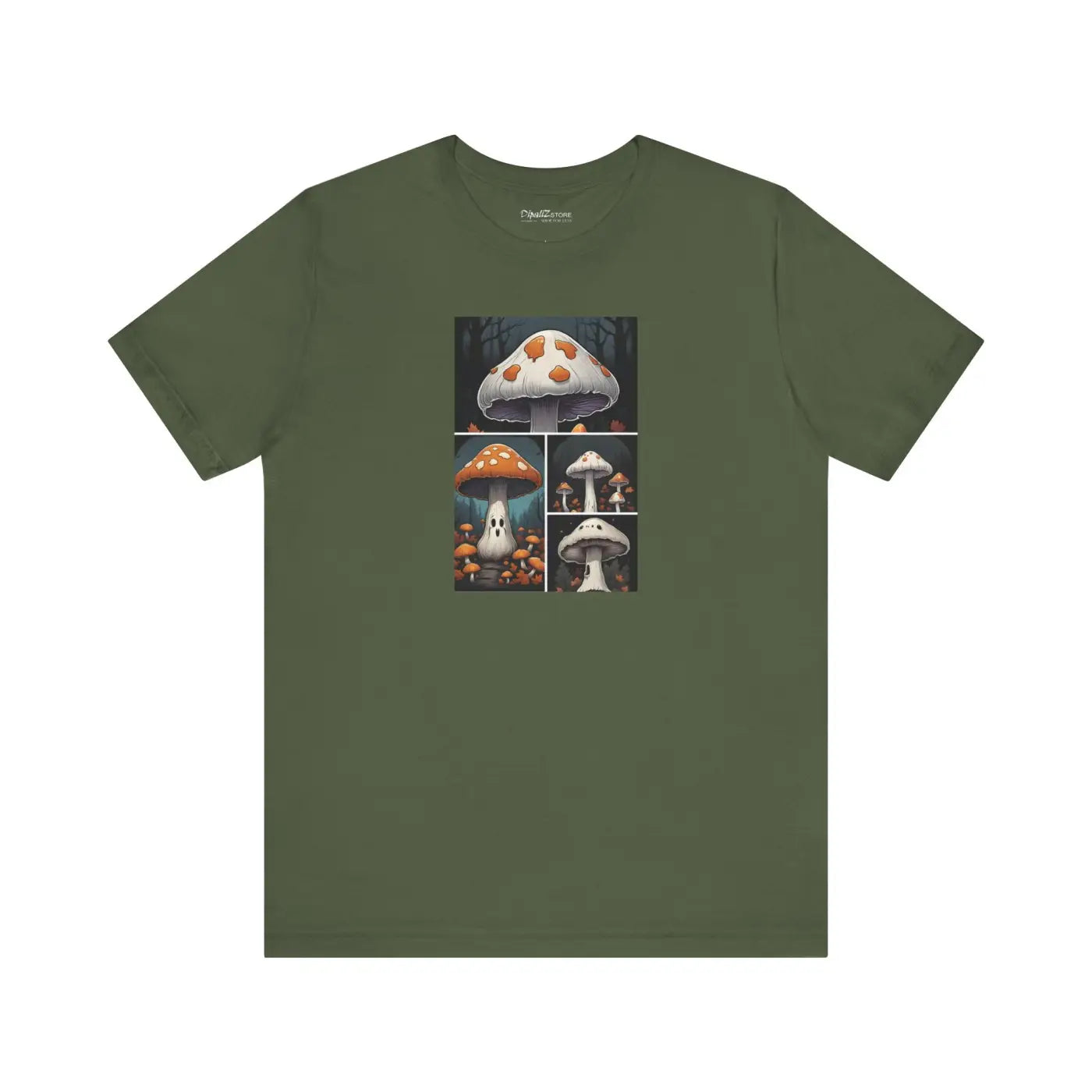 Spooky Forest Mushrooms Unisex Jersey Short Sleeve Tee - Halloween - DipaliZ