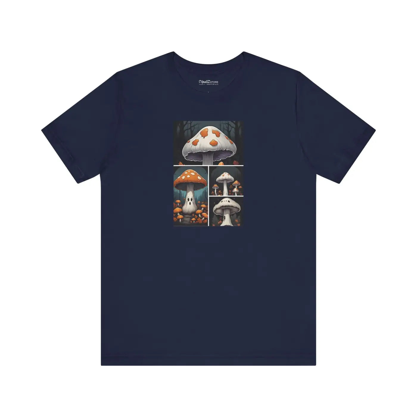 Spooky Forest Mushrooms Unisex Jersey Short Sleeve Tee - Halloween - DipaliZ