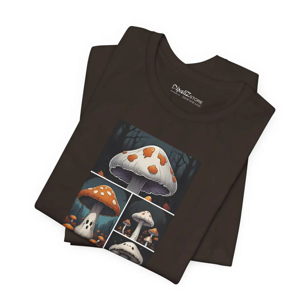 Spooky Forest Mushrooms Unisex Jersey Short Sleeve Tee - Halloween - DipaliZ