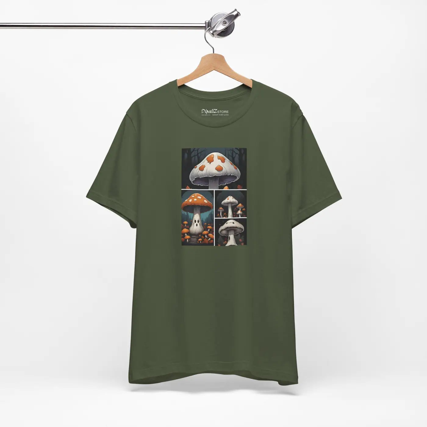Spooky Forest Mushrooms Unisex Jersey Short Sleeve Tee - Halloween - DipaliZ