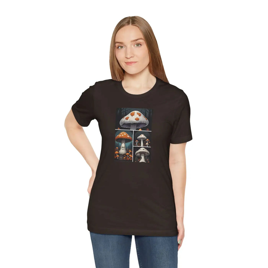 Spooky Forest Mushrooms Unisex Jersey Short Sleeve Tee - Halloween - DipaliZ