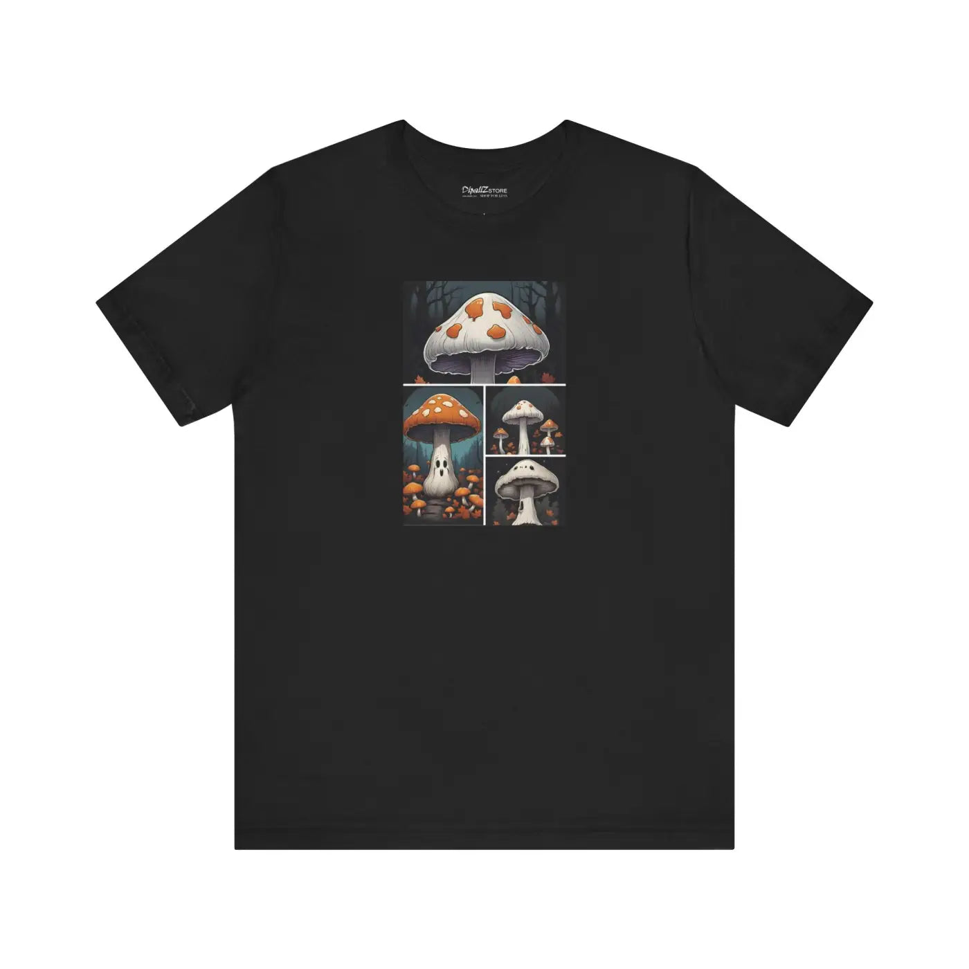 Spooky Forest Mushrooms Unisex Jersey Short Sleeve Tee - Halloween - DipaliZ