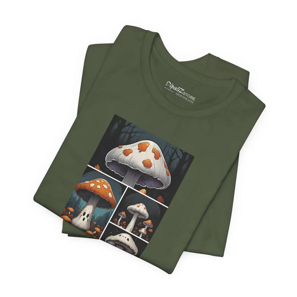 Spooky Forest Mushrooms Unisex Jersey Short Sleeve Tee - Halloween - DipaliZ