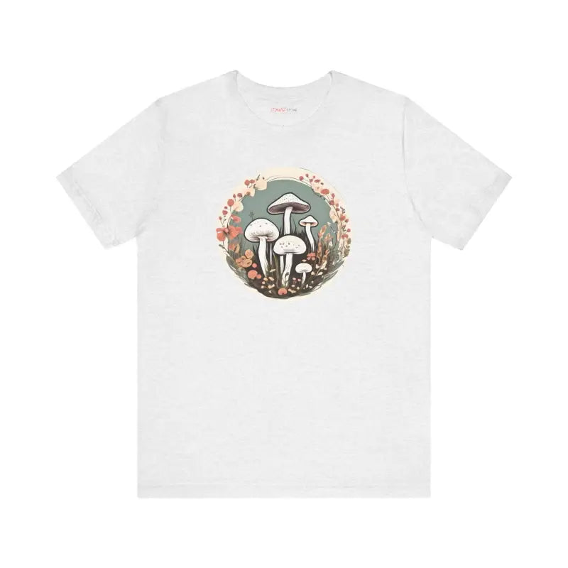Retro Mushrooms Tee - Cottagecore Jersey Short Sleeve - DipaliZ