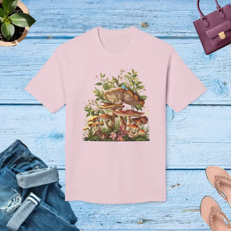 Cottage Core Mushrooms T-Shirt - Cozy Cotton Tee - DipaliZ