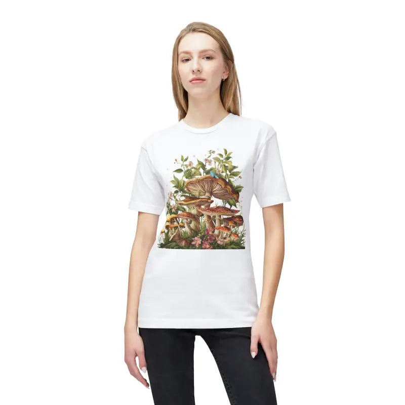 Cottage Core Mushrooms T-Shirt - Cozy Cotton Tee - DipaliZ
