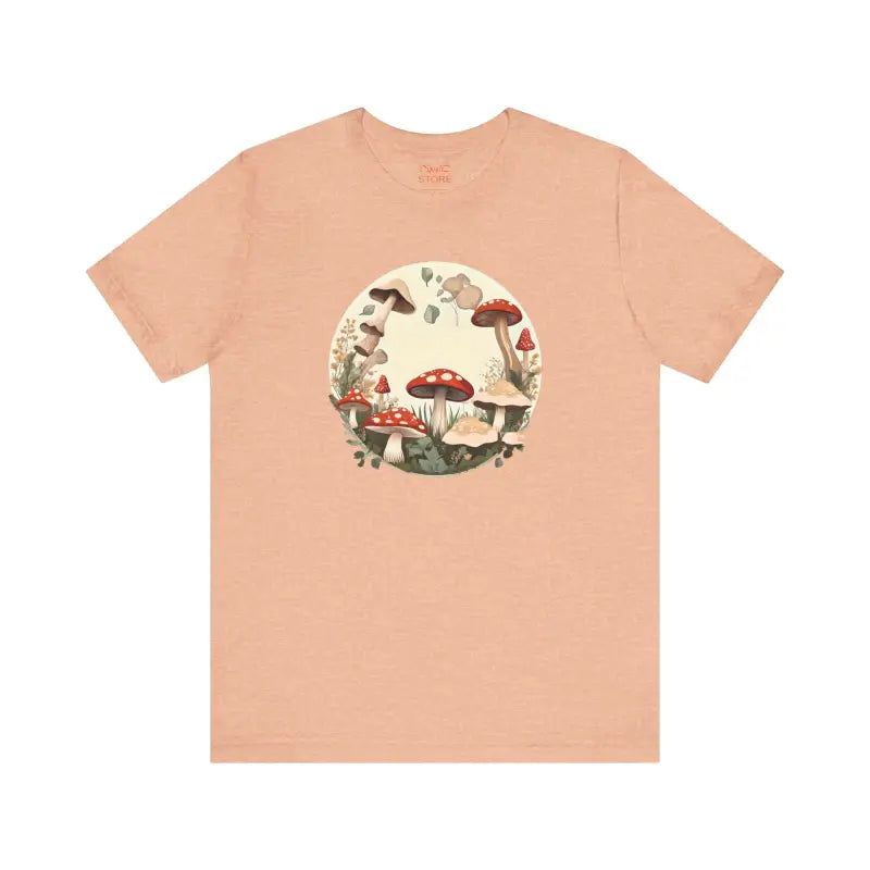 Unisex Jersey Short Sleeve Tee - Cottagecore Mushroom Design - DipaliZ