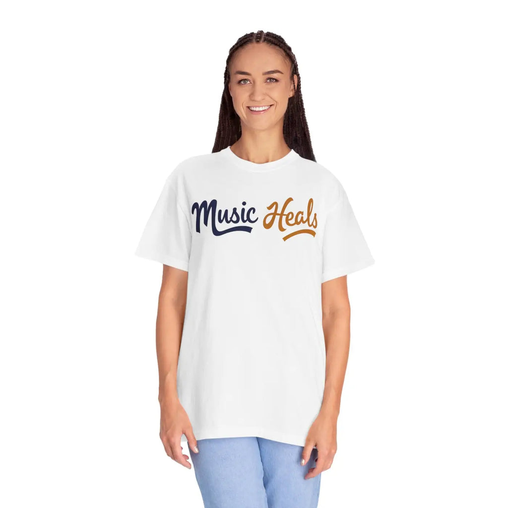 Music Heals Unisex Garment-Dyed T-Shirt - Epic Comfort - DipaliZ