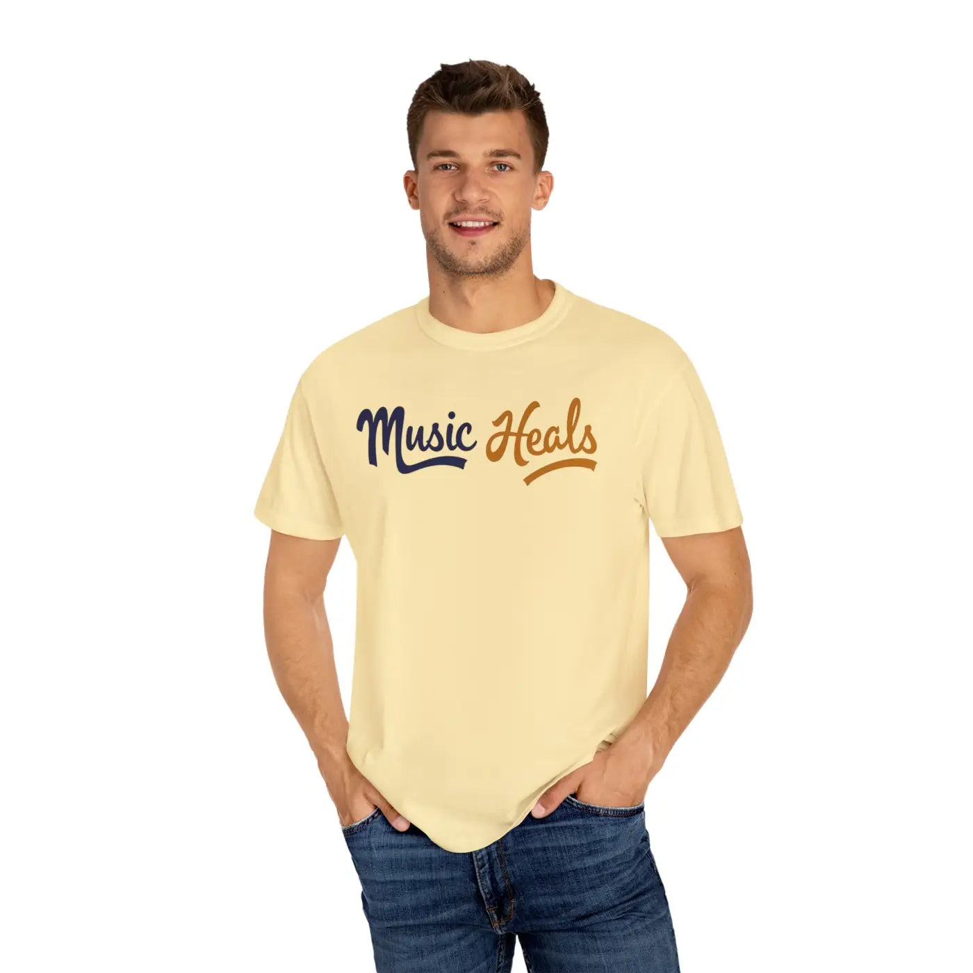 Music Heals Unisex Garment-Dyed T-Shirt - Epic Comfort - DipaliZ