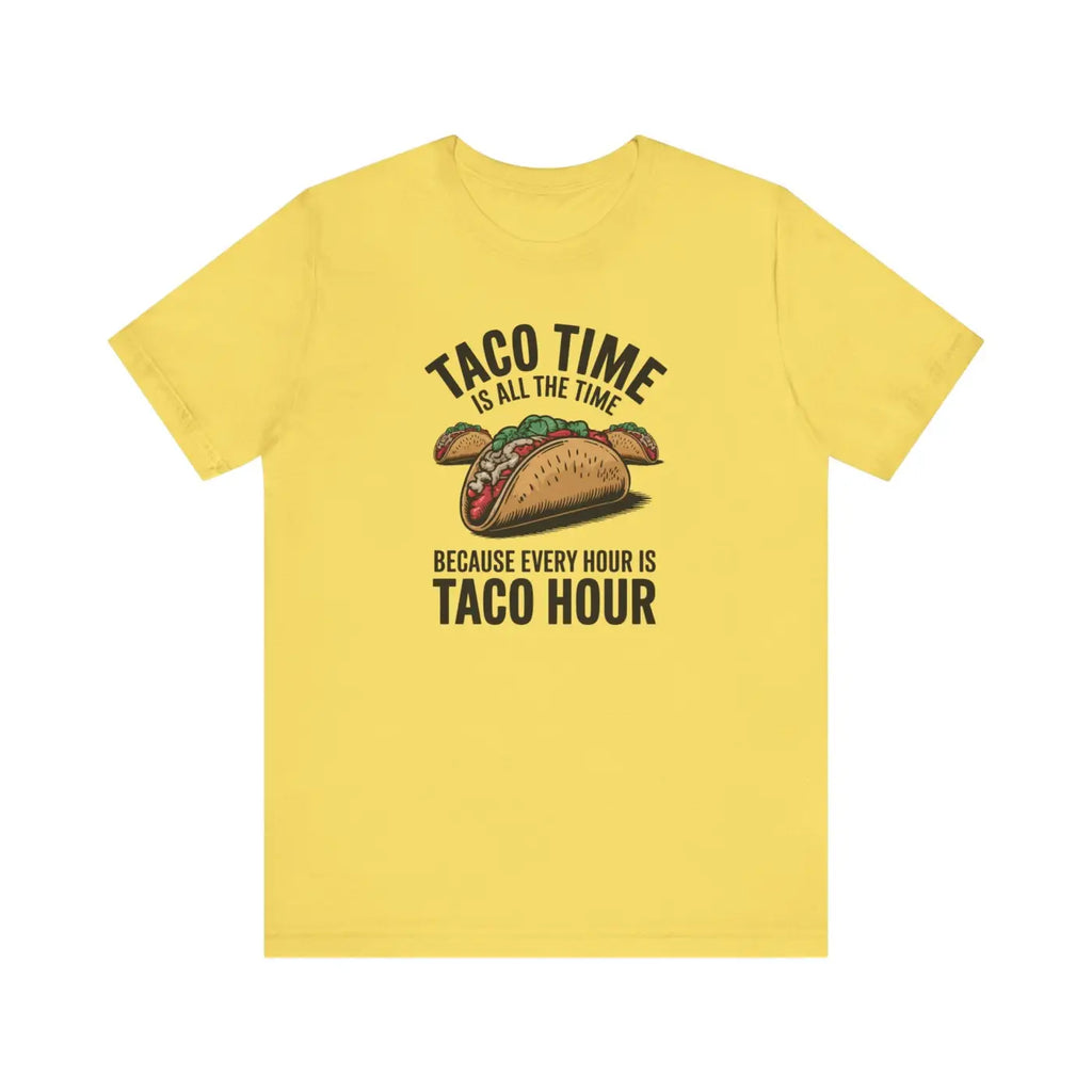 Taco Time Tee - Airlume Combed Ribbed Knit Collar - DipaliZ