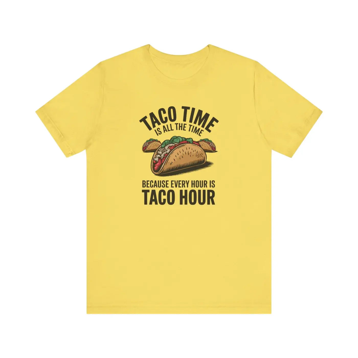 Taco Time Tee - Airlume Combed Ribbed Knit Collar - DipaliZ