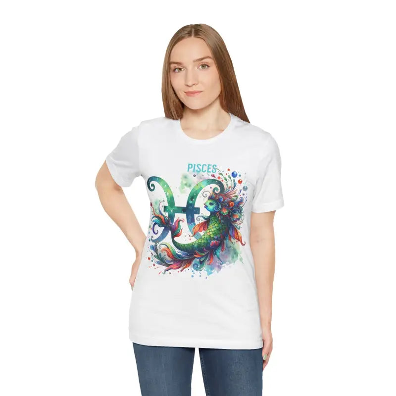 Mystic Pisces Unisex Jersey Short Sleeve Zodiac Tee - DipaliZ