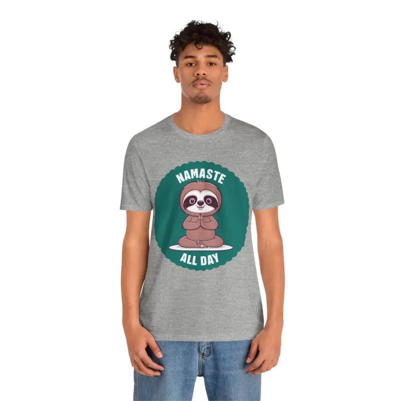 Yoga Unisex Jersey Tee - Quality Print Tapered Shoulders - DipaliZ