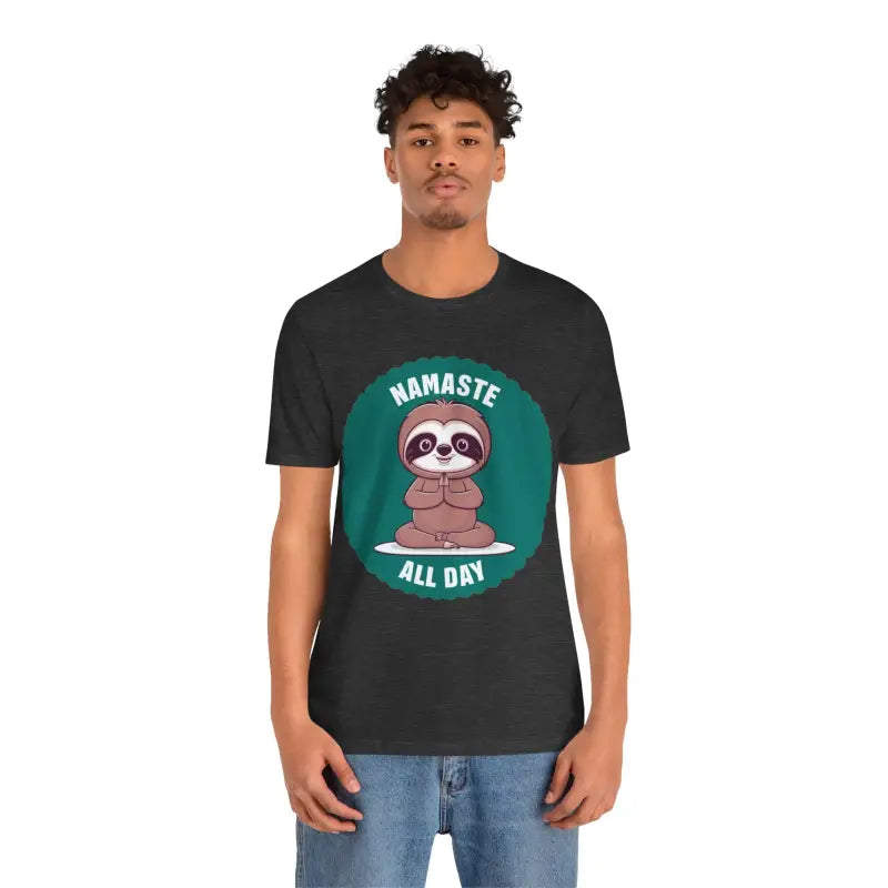 Yoga Unisex Jersey Tee - Quality Print Tapered Shoulders - DipaliZ
