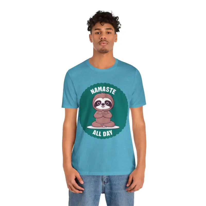 Yoga Unisex Jersey Tee - Quality Print Tapered Shoulders - DipaliZ
