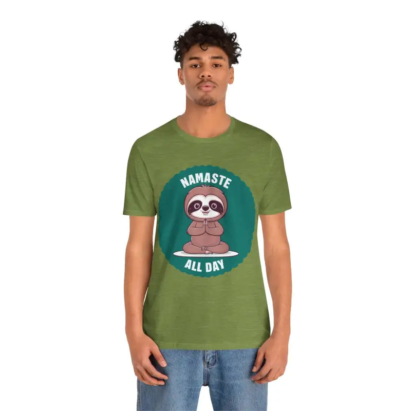 Yoga Unisex Jersey Tee - Quality Print Tapered Shoulders - DipaliZ